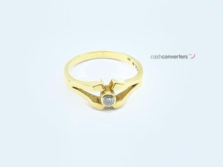 anillo oro 18k con piedra con diamante