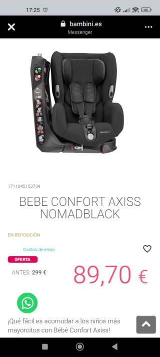 Silla coche bebé Bébé Confort Axiss negra