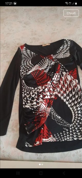 2 maglie donna manica lunga fantasia