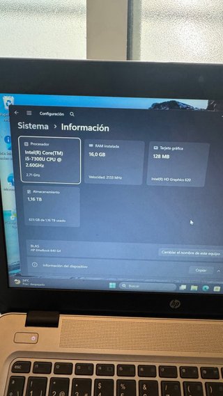 Portátil HP Plata