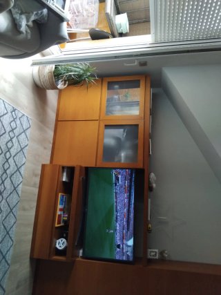 Mueble salón madera de cerezo