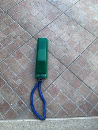 Telefono da interno verde e blu