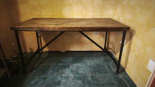 Mesa Industrial Madera y Metal