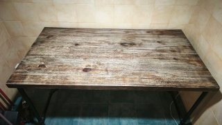 Mesa Industrial Madera y Metal