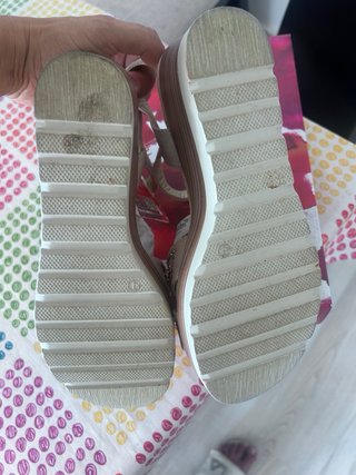 Sandalias Xti Mujer Talla 38 Beige y Plata