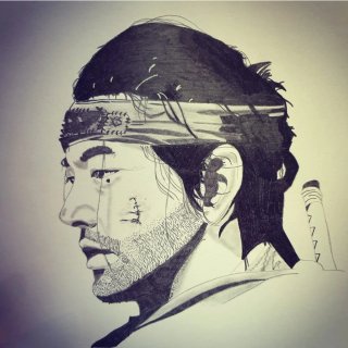 Disegno Jin Sakai Ghost of Tsushima