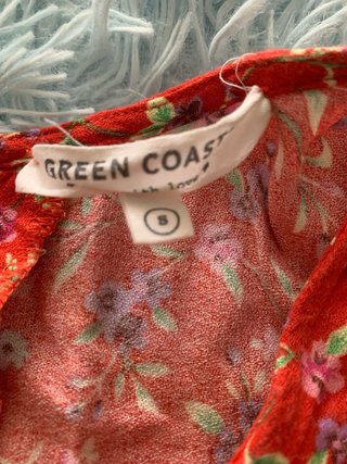 Vestido estampado floral rojo Green coast