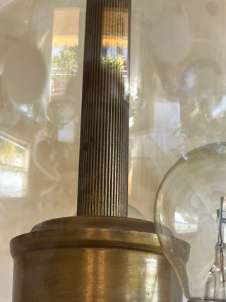 Lampadario Vetro Soffiato Fumé 1900