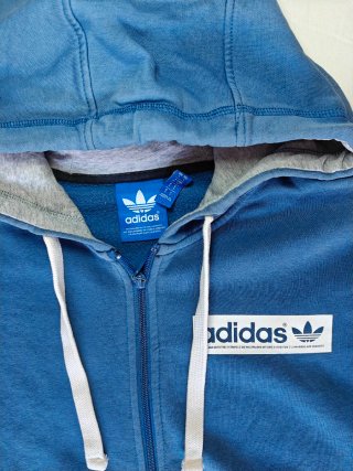 Chaqueta Adidas Azul y Gris Talla M hombre y2k