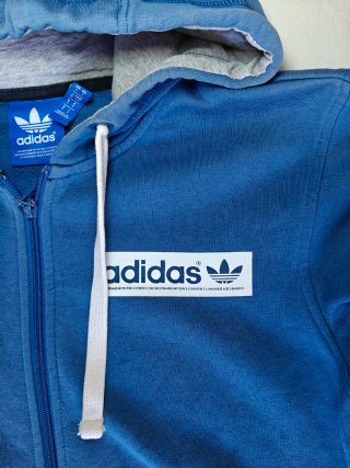 Chaqueta Adidas Azul y Gris Talla M hombre y2k