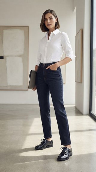 Zapatos Oxford charol azul marino T.40