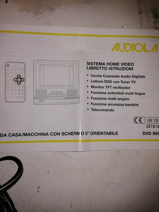Mini TV Portatile DVD Audiola