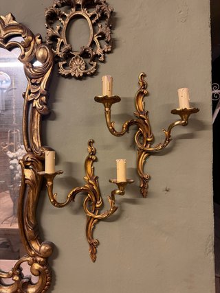 Pareja de Lámparas Candelabros estilo Luis XV.
