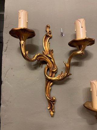 Pareja de Lámparas Candelabros estilo Luis XV.