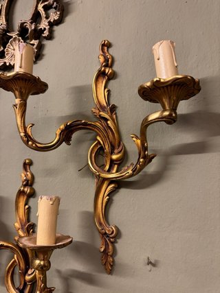 Pareja de Lámparas Candelabros estilo Luis XV.