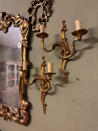 Pareja de Lámparas Candelabros estilo Luis XV.