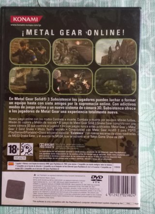 Metal Gear Solid 3 Subsistence PS2