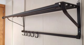 Perchero de pared PORTIS (IKEA) en acero negro