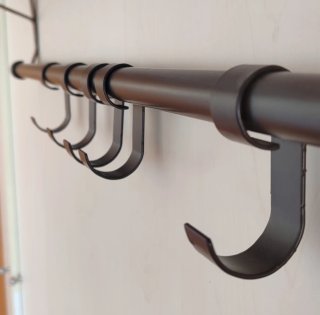 Perchero de pared PORTIS (IKEA) en acero negro