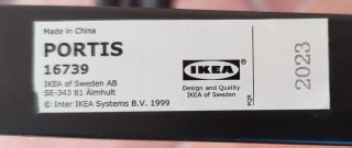 Perchero de pared PORTIS (IKEA) en acero negro