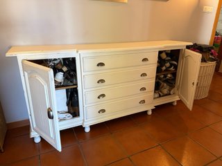 Mueble recibidor blanco madera