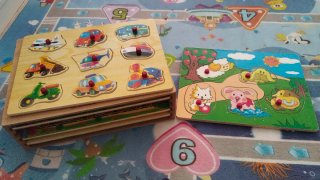 Juego de Puzzles Infantiles de Madera