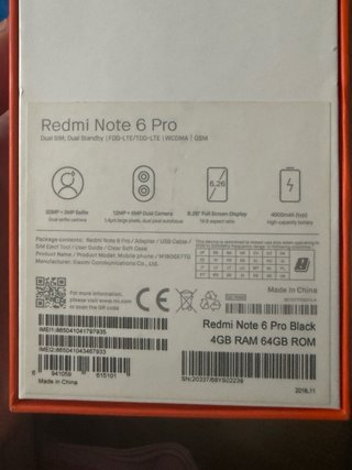 Xiaomi Redmi Note 6 Pro Negro