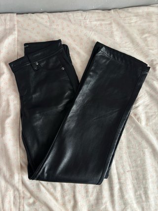 Pantalones de cuero negros