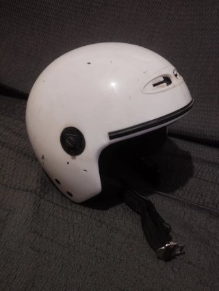 Casco Moto Tipo Jet Blanco (Sin Pantalla) - Eco