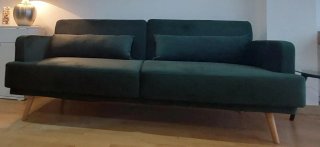 Sofá Cama Terciopelo Verde Maison du Monde