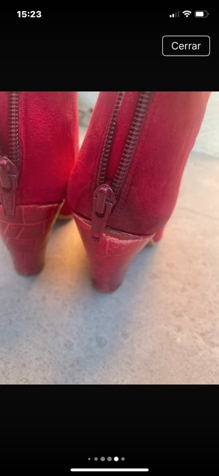 Botines piel rojos