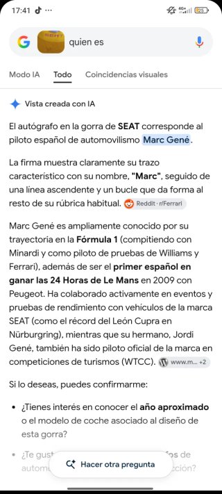 2 Gorras Seat Sport Firmadas