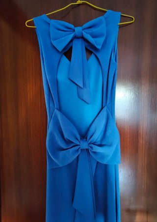 Vestido fiesta largo azul