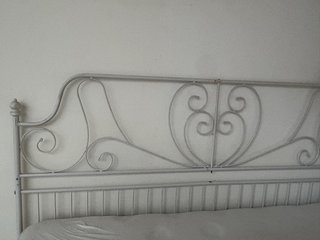 Estructura cama metal blanco 200x200