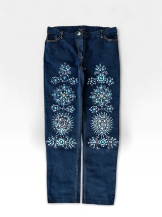 Jeans Luisa Spagnoli ricamati blu