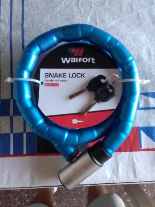 Cadena Antirrobo Walfort Snake Lock Azul