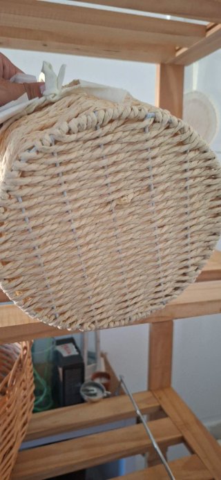 Cesta Mimbre Forrada Asa