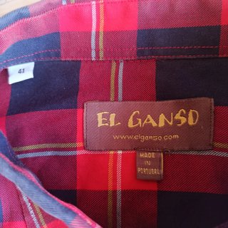 Camisa de cuadros El Ganso 100% algodón Talla M/L