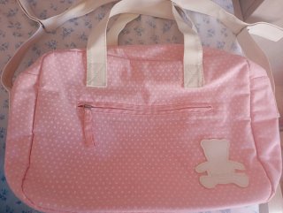 Bolso bebé Mustela rosa estrellas