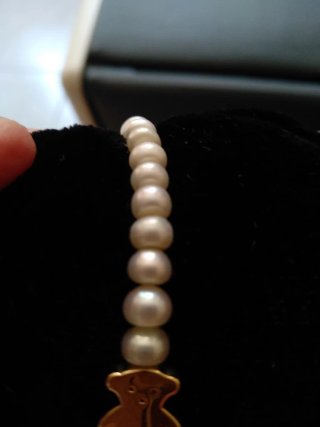 Pulsera Tous Oso Perlas Oro