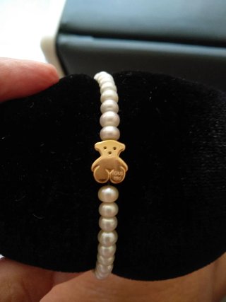 Pulsera Tous Oso Perlas Oro