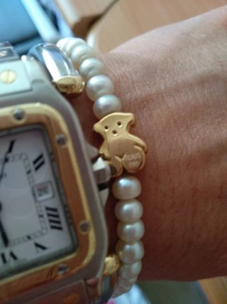 Pulsera Tous Oso Perlas Oro