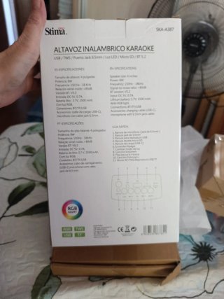 Altavoz Karaoke Stima SKA-A387 RGB LED Micrófono