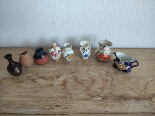 Lote 8 Miniaturas Cerámica y Alfarería Vintage