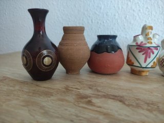 Lote 8 Miniaturas Cerámica y Alfarería Vintage