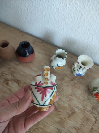 Lote 8 Miniaturas Cerámica y Alfarería Vintage