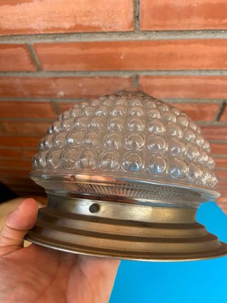 Lámpara de techo antigua de cristal