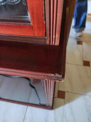 Mueble salón librería TV y bar madera