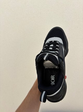 Zapatillas Dior B30 Negras y Plateadas