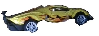 Coche de juguete deportivo amarillo